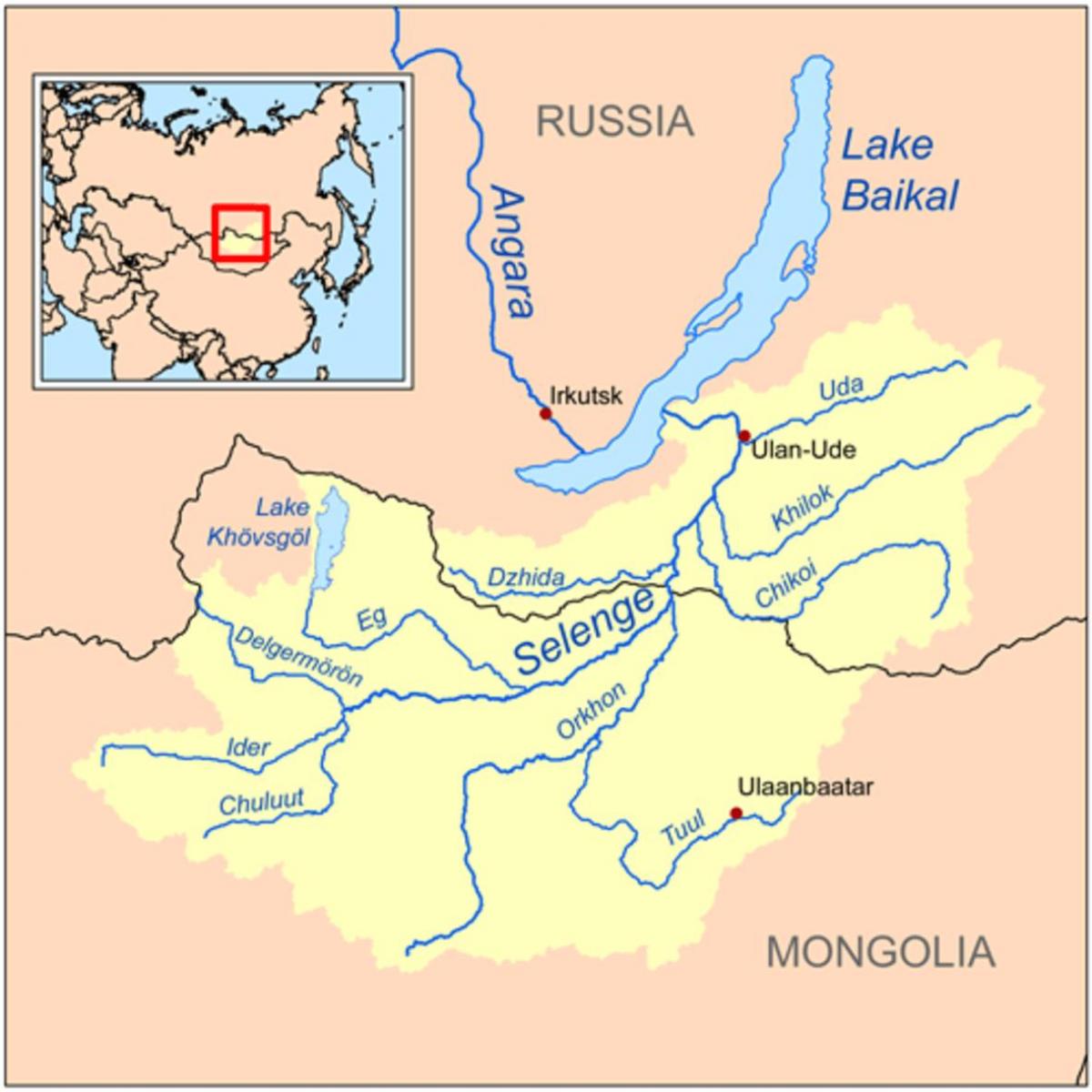 քարտեզ գետի Մոնղոլիայի 