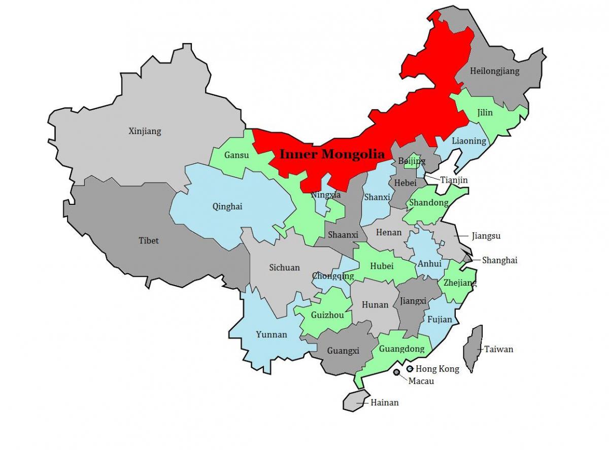 քարտեզ Մոնղոլիայի տարածքում