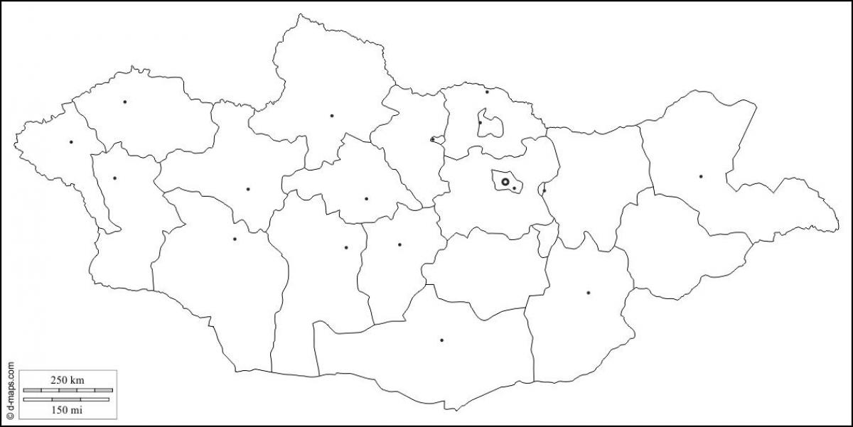 դատարկ քարտեզ Մոնղոլիայի