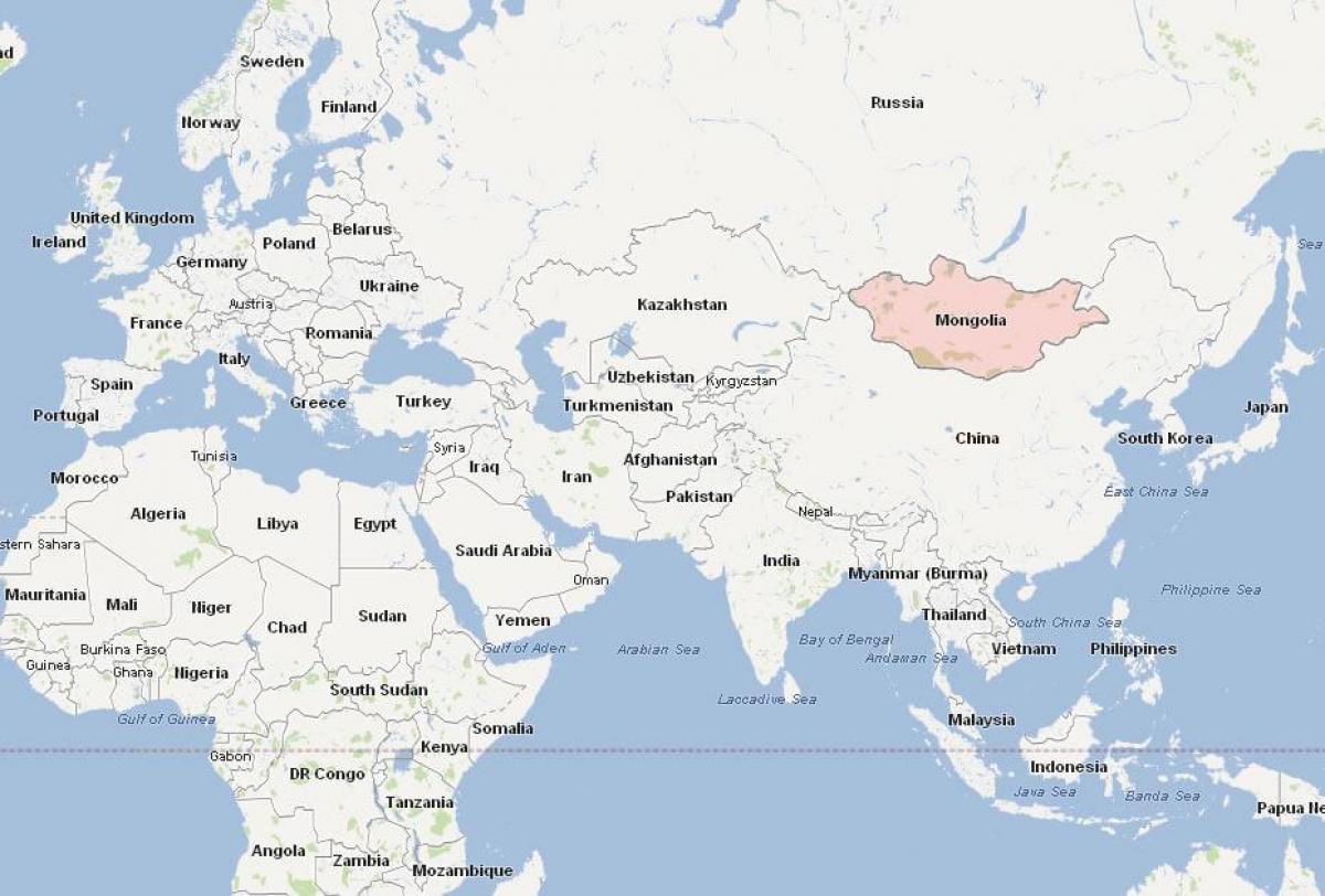 քարտեզ Մոնղոլիայի քարտեզի Ասիայում