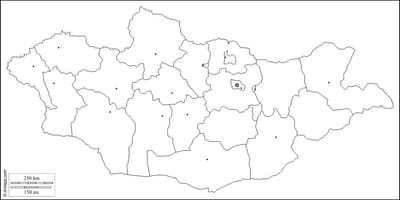 Դատարկ քարտեզ Մոնղոլիայի