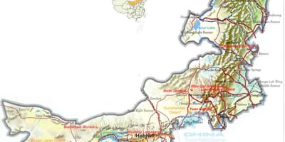 Արտաքին Մոնղոլիա քարտեզ